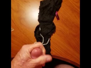 exclusive, fetish, cum on pearls, solo male
