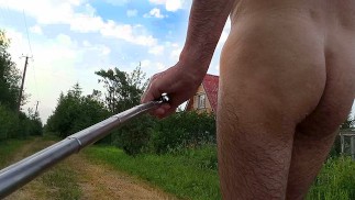 Village Exhibitionist Goes To Public Pond To Swim