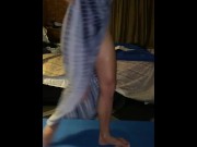 Preview 4 of Gorgeous Culeira in a beautiful dress dancing before a romantic sex session