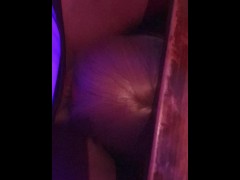 Tgirl Charlotte Licking out Lisa's Post Op Pussy under the table in the pub.