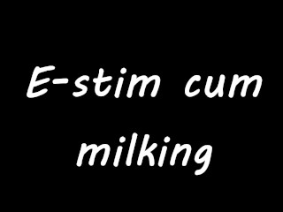 E-stim cum milking