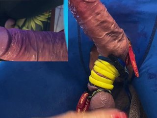 femdom handjob, toys, adult toys, tied up balls