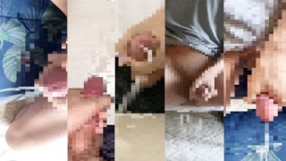 Japanese Amateur Male in his 20s] The usual masturbation! Five ejaculations in a row!