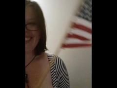 Betty Reddd white and blue