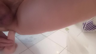 Bathroom Fun - Anal Dildo And Masturbation