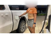 Preview 5 of Pumpin gas with underboob.