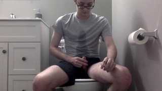 On The Toilet A Young Twink Pisses All Over Himself