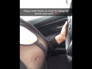 squirt, car sex, sexting, parking lot