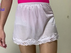 SisK wear swimsuit to hold anal dildo in her ass