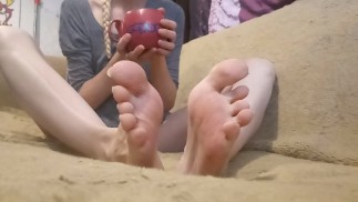 Early Morning toes waiting to be spoiled, who is coming over....