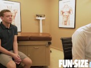Preview 1 of FUNSIZEBOYS - Timid bottom Ian takes older doctor’s massive bare cock