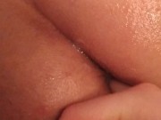 Preview 4 of Giving my man CLOSE UP FIRST TIME PAINFUL ANAL with dildo and sucking with mouth creampie 😛