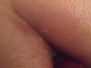 Preview 6 of Giving my man CLOSE UP FIRST TIME PAINFUL ANAL with dildo and sucking with mouth creampie 😛