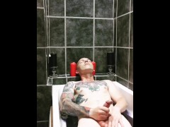 Bath solo moaning and cumming hard