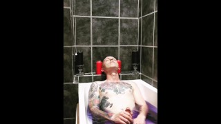 Bath solo moaning and cumming hard