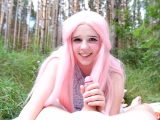 pink hair, nature, dick, russian