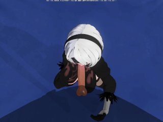 3D HENTAI POV Passionate Blowjob From Hot 2B
