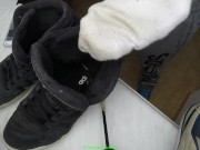 Preview 2 of Cumshot in furry black adidas hardcourt
