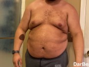 Preview 1 of Verbal fat guy talks down to you/degrades you while you watch; oils up chest, moobs, and thighs too
