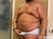 Preview 2 of Verbal fat guy talks down to you/degrades you while you watch; oils up chest, moobs, and thighs too