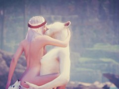 Кошка FURRY сесбиянит с египетской жрицей Клеопатрой на диком пляже - Screenshot 2 of 16 - Kink