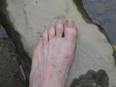 Sexy toe play in water