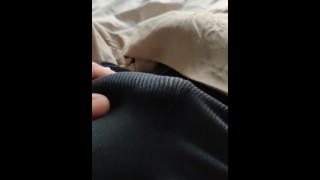 Edging and ball squeezing in boxer briefs ends in cum fountain
