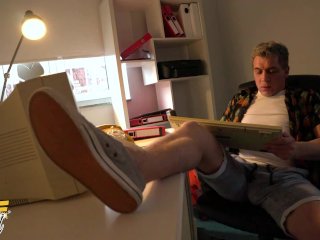 Fake Hostel Manager kept two hot babes up all night by fucking them together screenshot number 1
