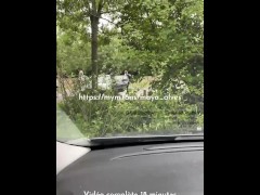 Maya Alves se GODE en VOITURE sur un PARKING public devant des voyeurs