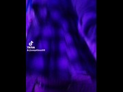 Preview 1 of Goth girl records a horny Tik Tok and rides a dildo shaking hard her big ass up skirt no panty