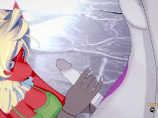 Pokemon Hentai Furry - Blaziken blowjob and handjob with cum in her mouth to Mewtwo