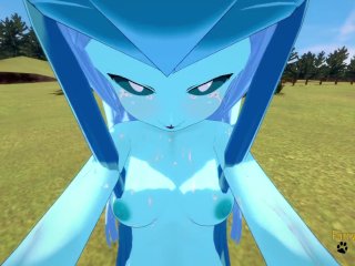 Pokemon Hentai Furry - POV Glaceon boobjob and_fucked byCinderace