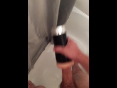 Shower strokes with my toy