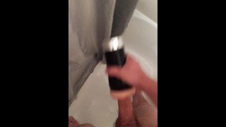 Shower strokes with my toy