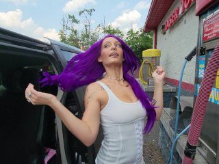 Autumn South Cleans Her Van_At The_Car Wash (Public Nudity)