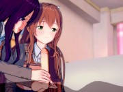 Preview 6 of Yuri and Monika share a cock in the club! (POV) (3D Hentai) (Doki Doki Literature Club)