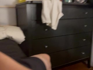 ALMOST CAUGHT BY ROOMMATE WHILE JERKING OFF WITH THE DOOR OPEN. TOO RISKY !!! (THAT WAS CRAZY) 🤯