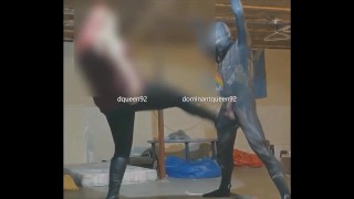 Twice An Amateur Kicked The Cum Out With Boots