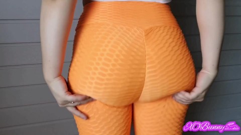 Neon orange leggings are good for farts (full 6 mins video on my Onlyfans) 