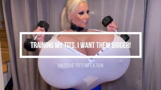 Training my tits, I want them bigger! PREVIEW