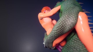 Deux bites Monster x Busty Rousse