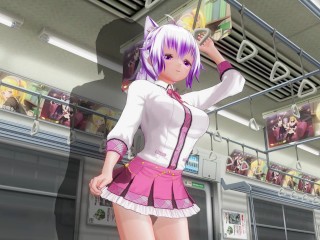 3D HENTAI Schoolgirl didn’t wear panties on the train (Part 1)
