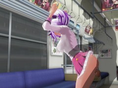 3D HENTAI Schoolgirl didn't wear panties on the train (PART 2)