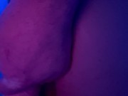 Preview 2 of Husband fucks dildo in bathroom! Sexy thong, Anal, sex, dildo, cuckold, solo male