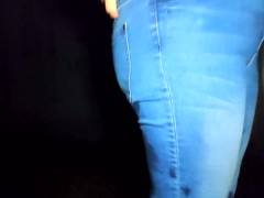 My strong peeing into jeans while i go home from work