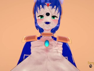 Star Fox Pokemon Furry Hentai - POV Krystal x Lucario Boobjob blowjob andfucked