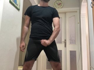 Amateur sexy hairy male big ass show and cut dick stroke asmr alone at home