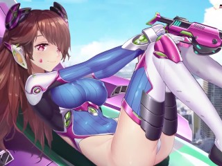 Overwatch D.va Se Masturbe et Jouit Fort Avec un Jouet