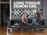 I dominate Saara Rei using my feet and LONG TONGUE