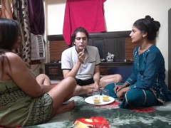 Video After drink and smoke ,  Daisy and Sonam made hunter Cum 2 times 